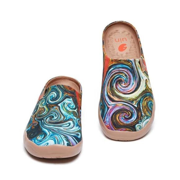 UIN Men's Slipper Comfort Mules Walking Casual Travel Shoes (Starry Night) - Picture 6 of 8